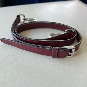 Michael Kors adjustable crossbody purse strap 36-40” maroon